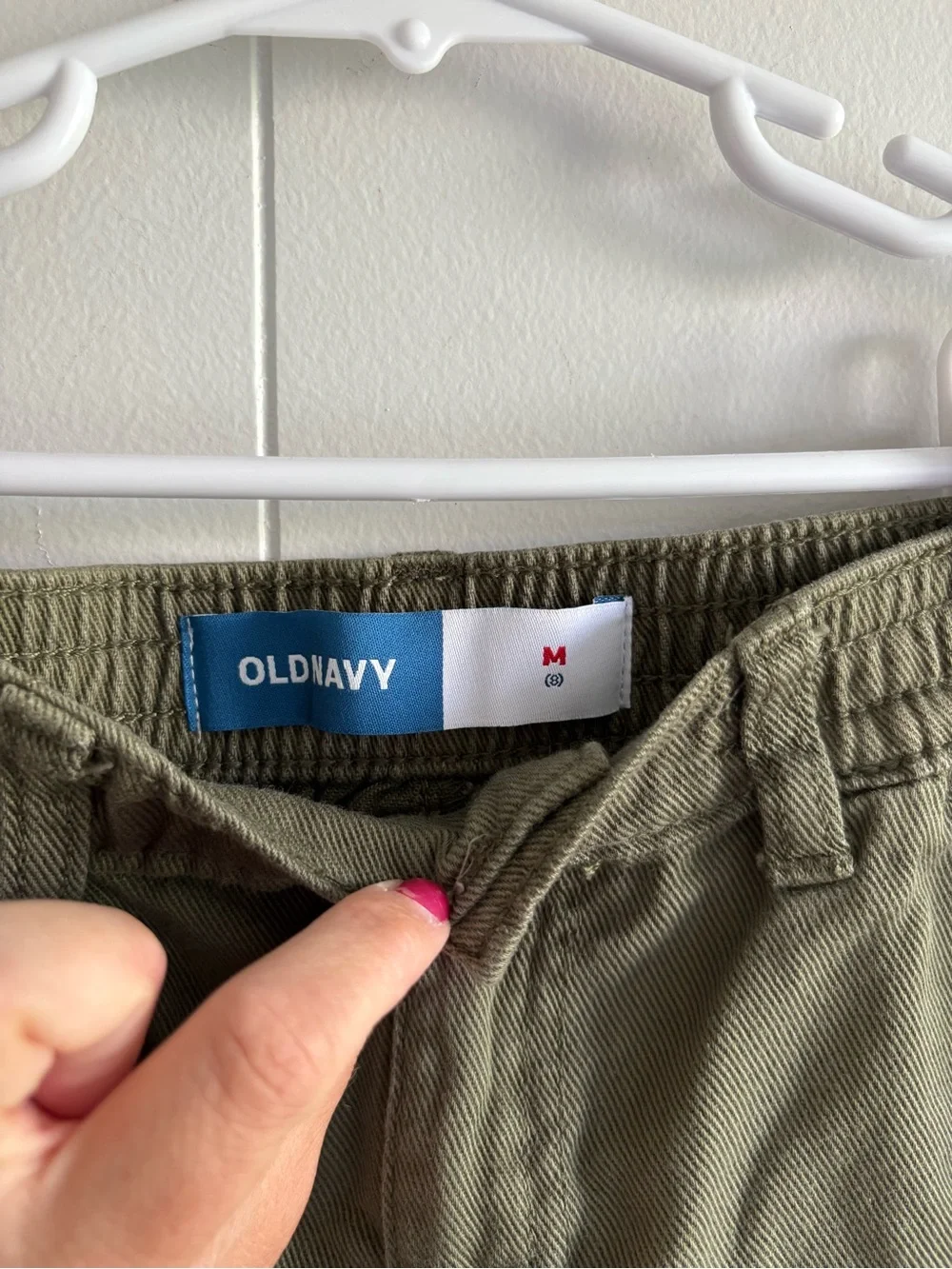 Girls 8 Old Navy Olive Cargo Pants Wide Leg Pull On Style